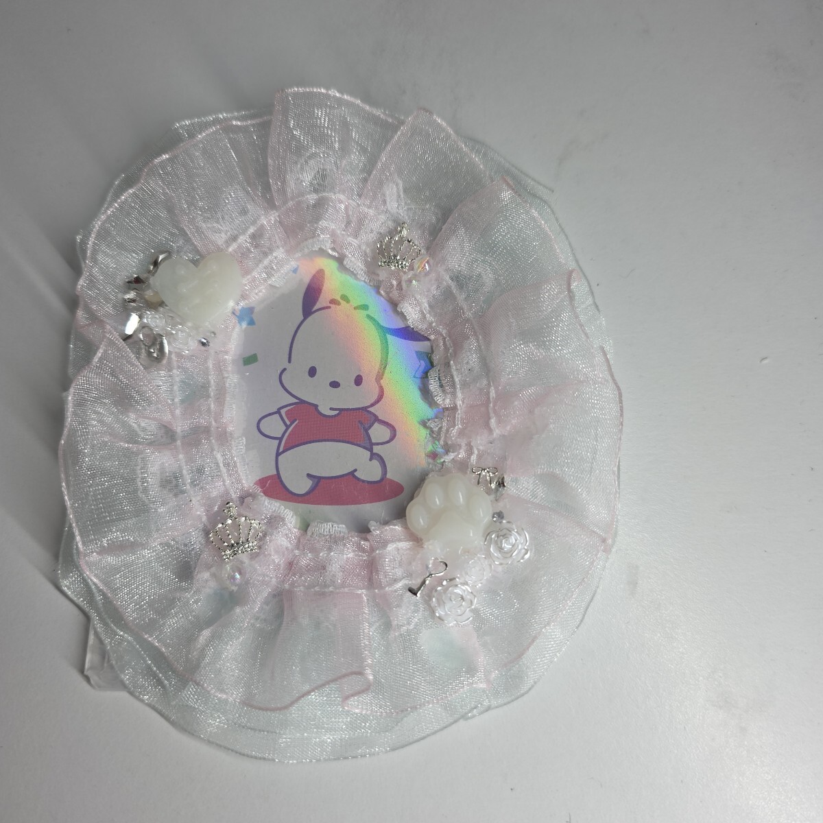 レースデコ レース ハンドメイド リボン ピンク水色拍卖