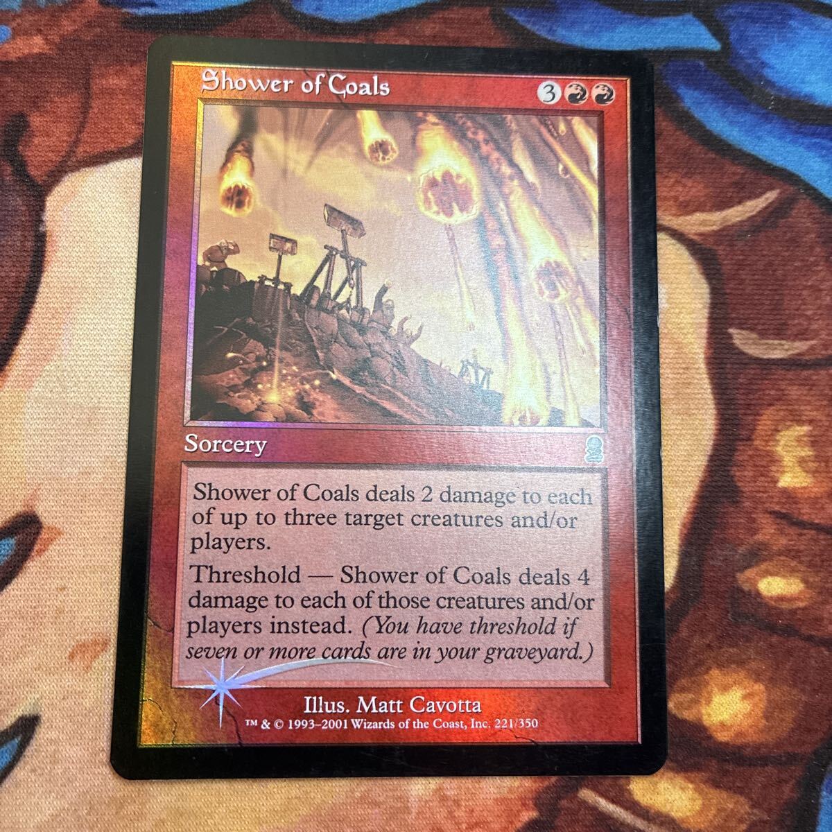 100円スタート MTG マジックザギャザリング foil オデッセイ 英語 降り注ぐ塊炭/Shower of Coals拍卖