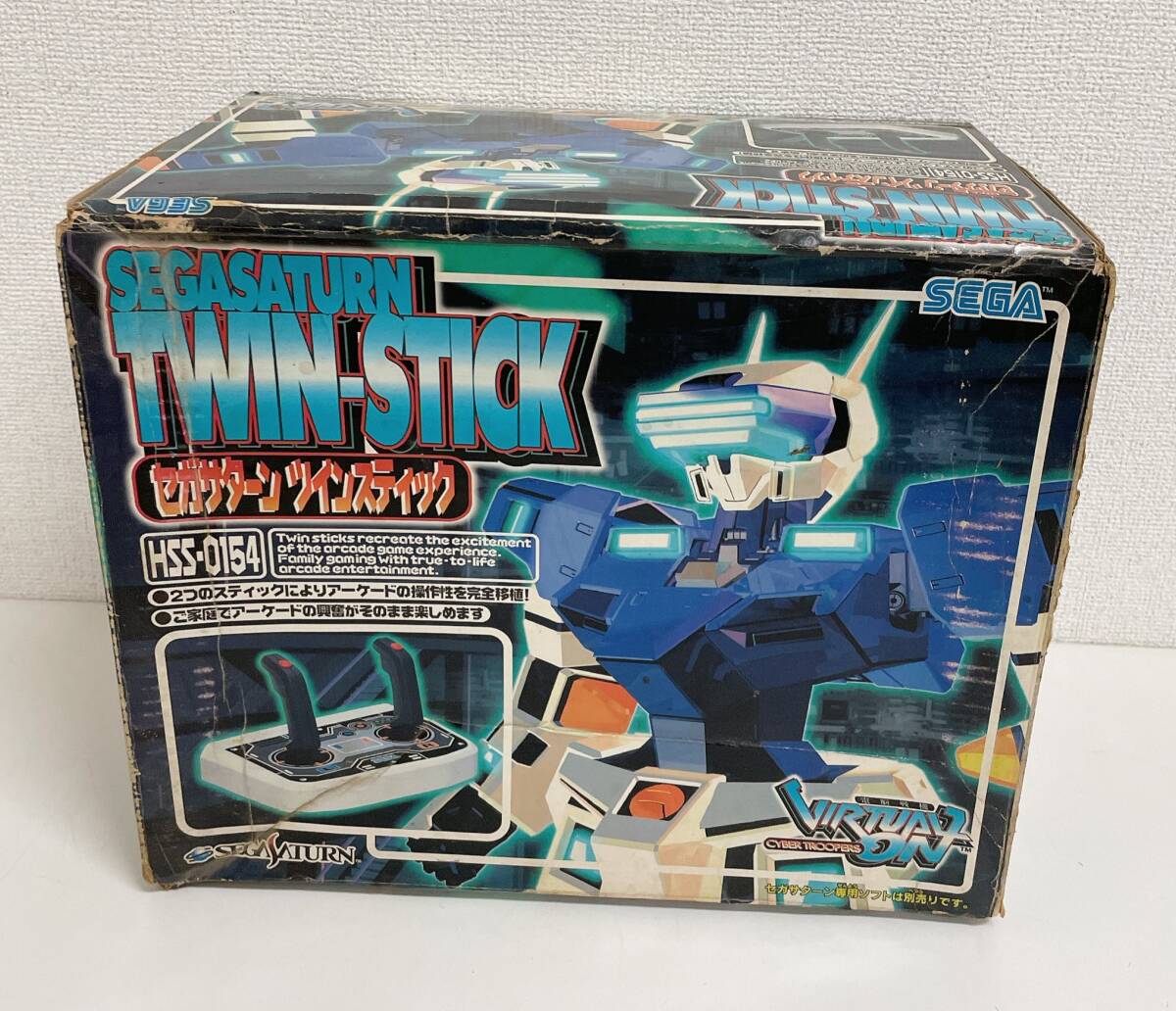 【SEGA 型番:HSS-0154 セガサターン ツインスティック】外箱入/電脳戦機バーチャロン/レトロゲーム/現状品/取説付/A79-312拍卖
