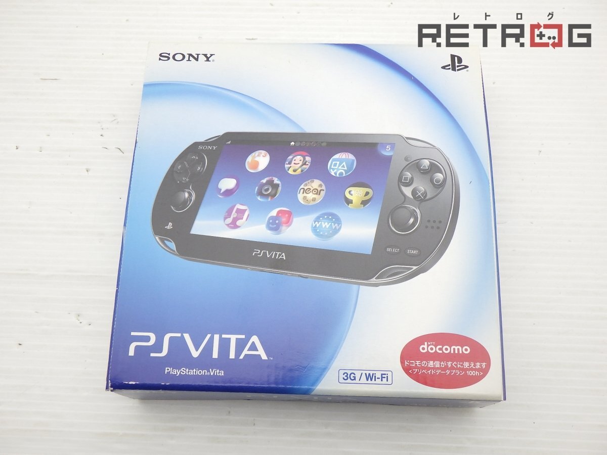 【箱付き】【ジャンク】PlayStation Vita本体 3G/Wi-Fiモデル(PCH-1100 AA01 クリスタル・ブラック) PS Vita拍卖