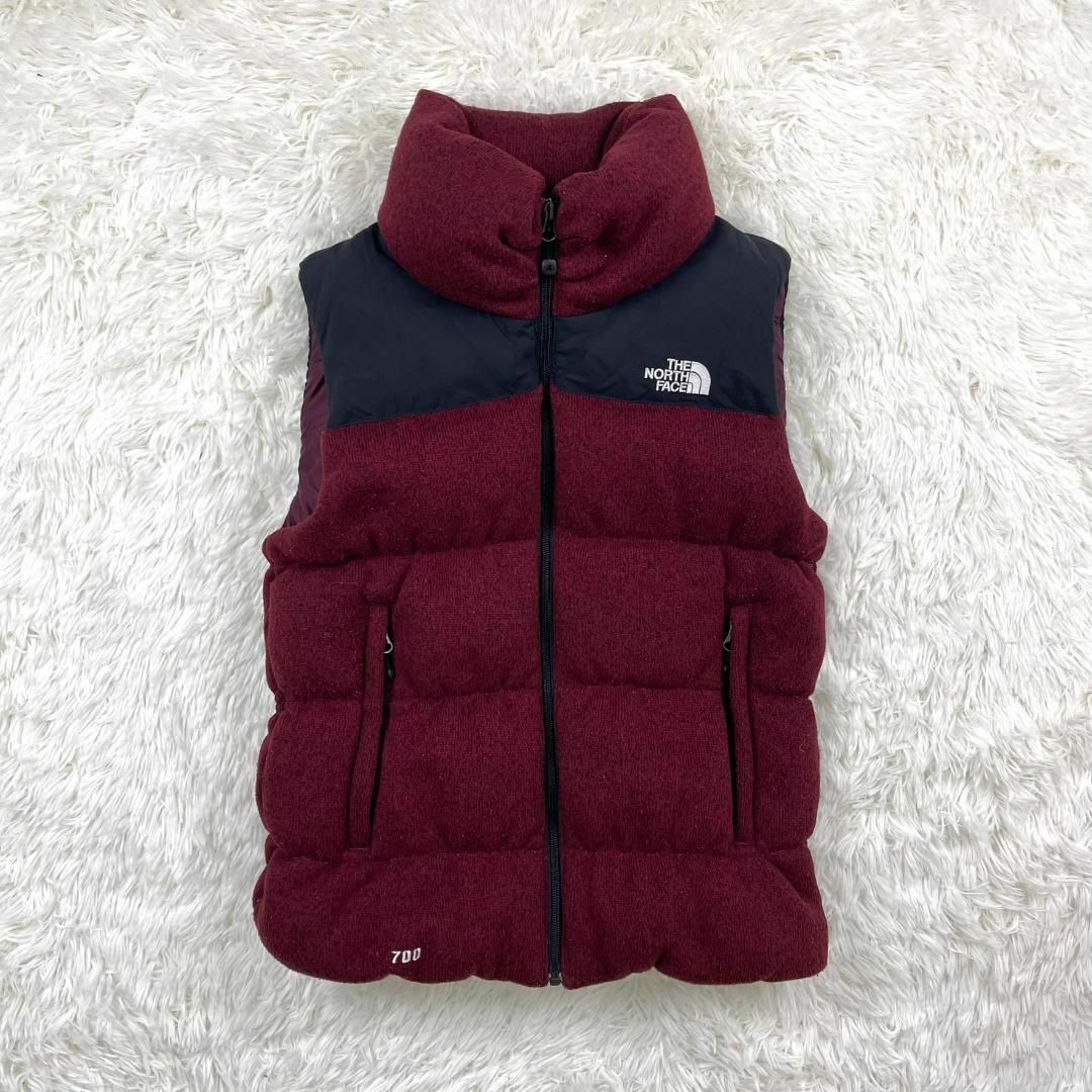 日本未発売☆700フィル THE NORTH FACE ニット ダウン ベスト拍卖