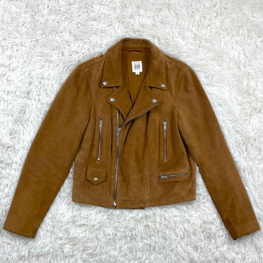 GAP/ギャップ スエード レザー ダブル ライダース 本革 スウェード M拍卖