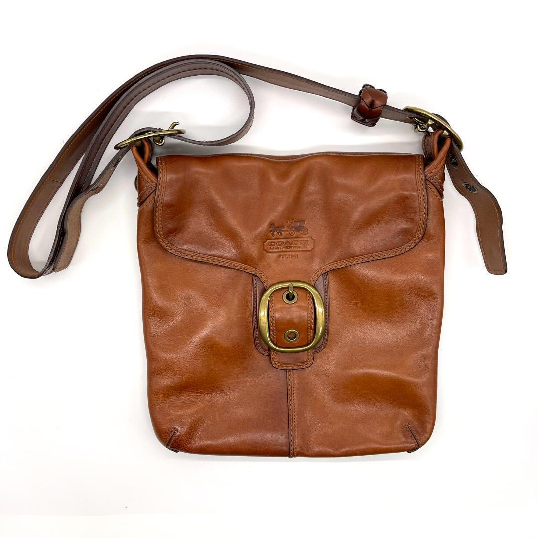 OLD COACH/オールド コーチ レザー ショルダー バッグ 11421 皮 革拍卖