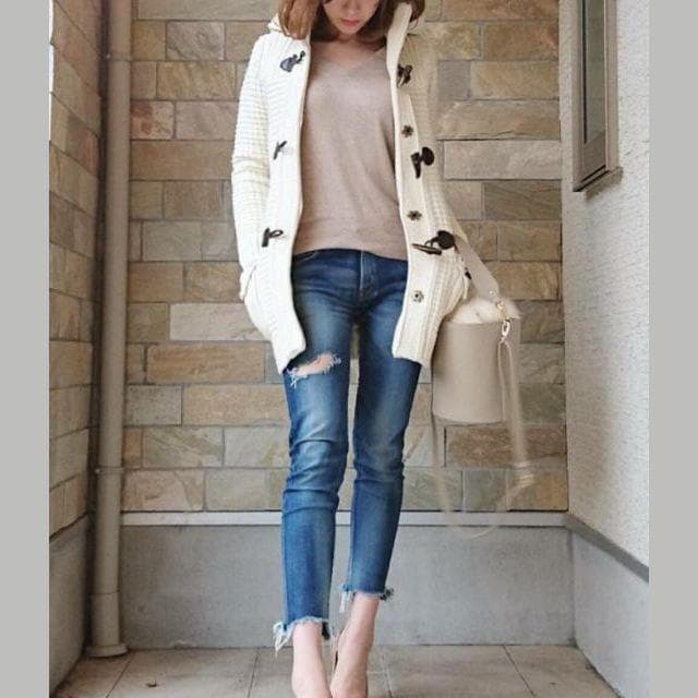 定価約7万☆Bark/バーク ニット ダッフルコート イタリア製 Sサイズ拍卖