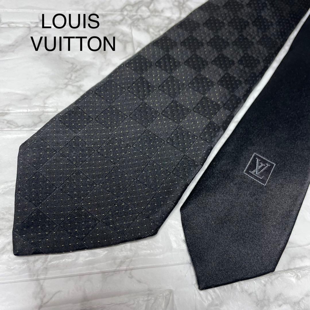 現行タグ 近年モデル LOUIS VUITTON ルイヴィトン ダミエ ネクタイ ドット スーツ シャツ カフス ビジネスバッグ タイピン 拍卖