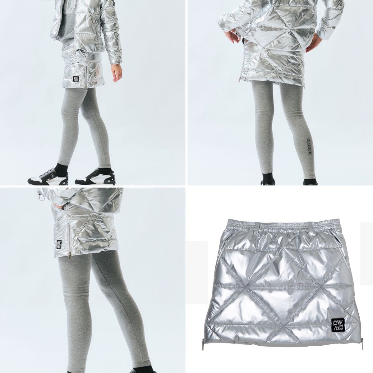 DANCE WITH DRAGON ダンスウィズドラゴン 蓄熱 スカート シルバー系 ゴルフウェア レディース 新品未使用品 軽量保温性 サーモライト拍卖