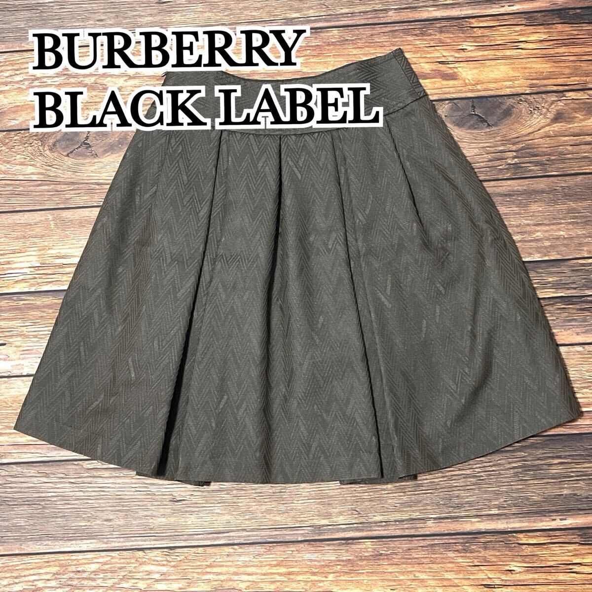 美品 BURBERRY BLACK LABEL バーバリー ブラックレーベル スカート プリーツスカート レディース ボトムス 膝丈 ブラウン サイズ40 M 〜 L拍卖
