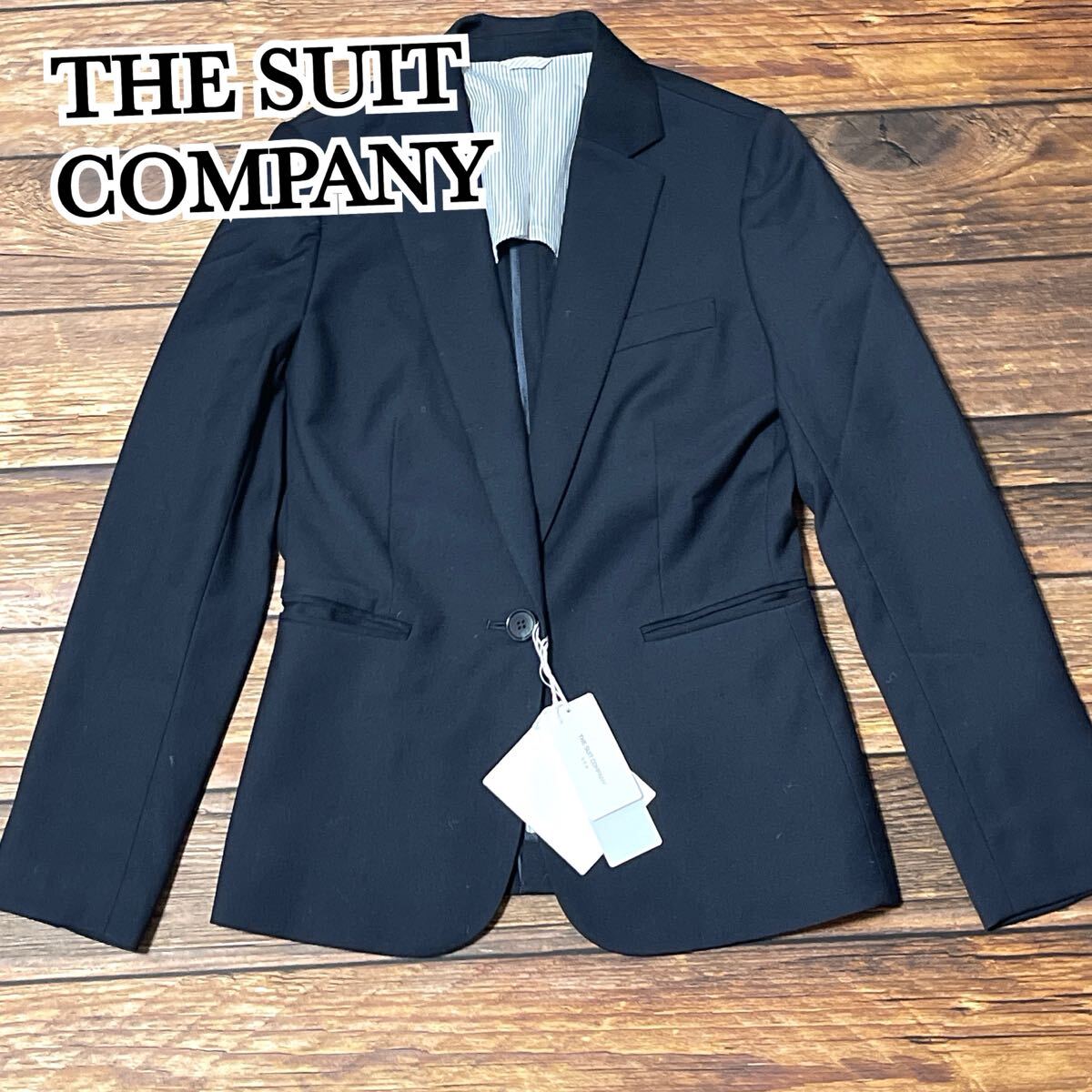 新品 未使用 THE SUIT COMPANY スーツカンパニー ジャケット スーツ レディース アウター フォーマル ビジネス 通勤 ブラック サイズ38 M拍卖