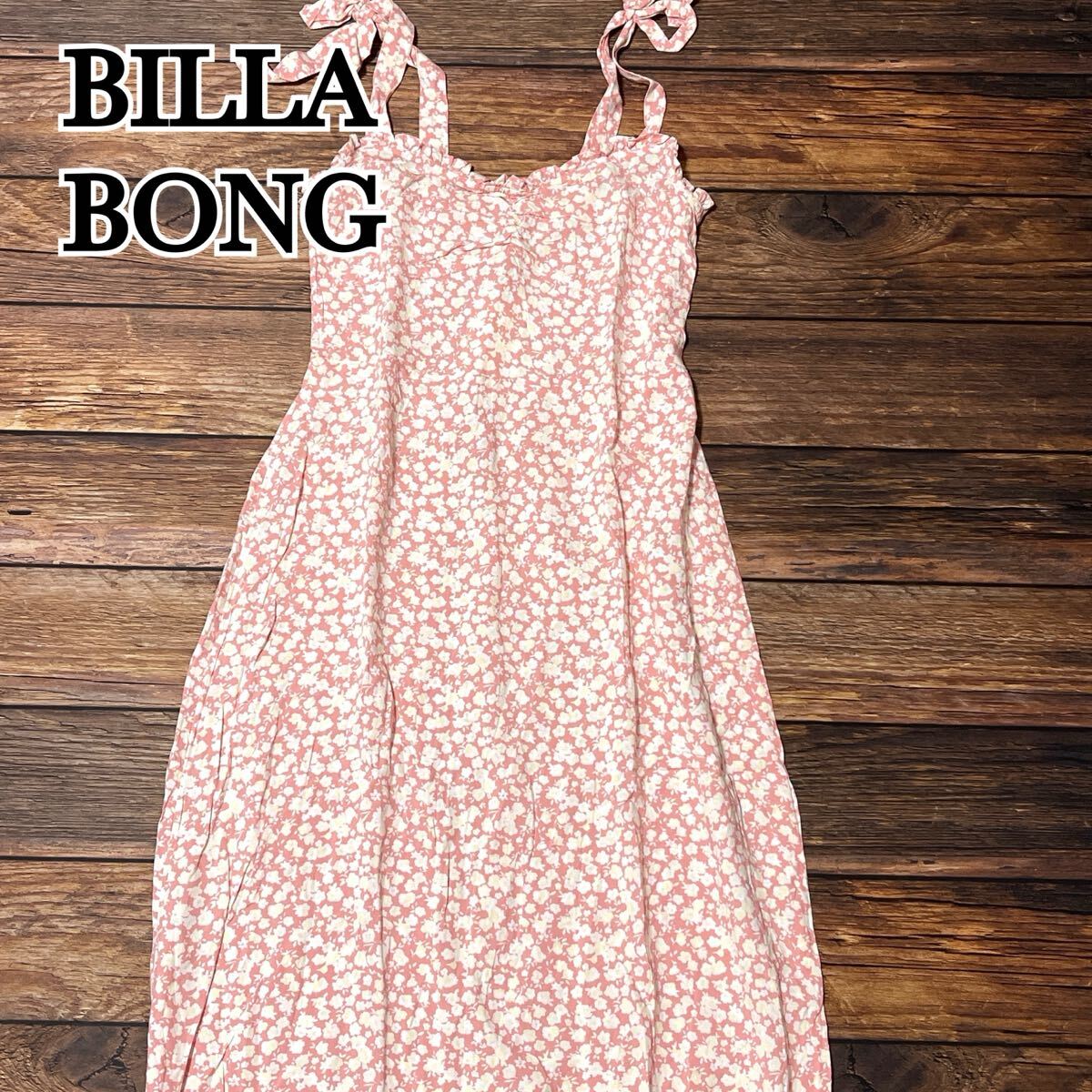 新品 未使用 BILLABONG ビラボン ワンピース 花柄 総柄 キャミワンピース ロング丈 オーストラリアブランド 夏 レディース ピンク M拍卖