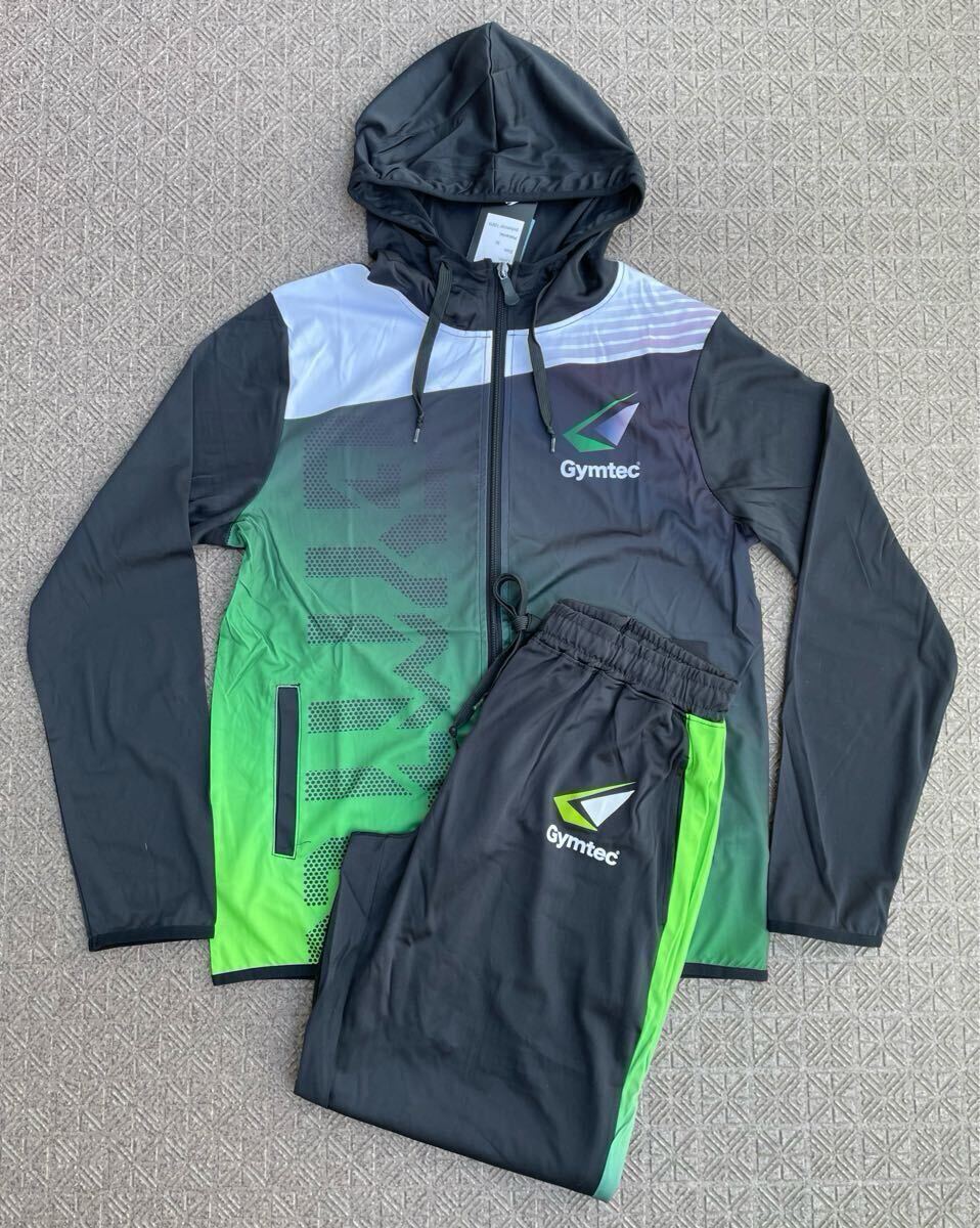 ジャージ セットアップ 上下セット ジップアップ スポーツウェア メンズ M ライム拍卖