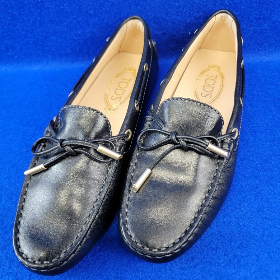 TOD'S トッズ ドライビングシューズ イタリア製 サイズ 37 レディース ブラック拍卖