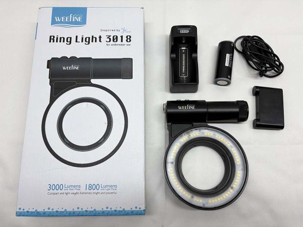 ★通電確認済み Fisheye フィッシュアイ weefine Ring Light 3018 リングライト ダイビング 現状品 ジャンク 9WR11E拍卖