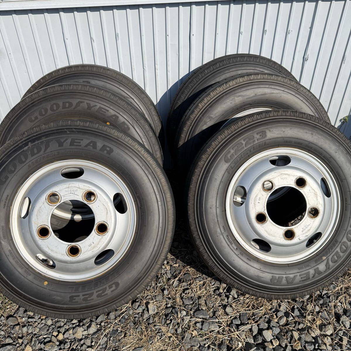 TT-6 スチール ホイール 205/85R16 117/115L FLEXSTEEL(フレックススチール) G223 グッドイヤー TOPYホイール付き 6本セット拍卖