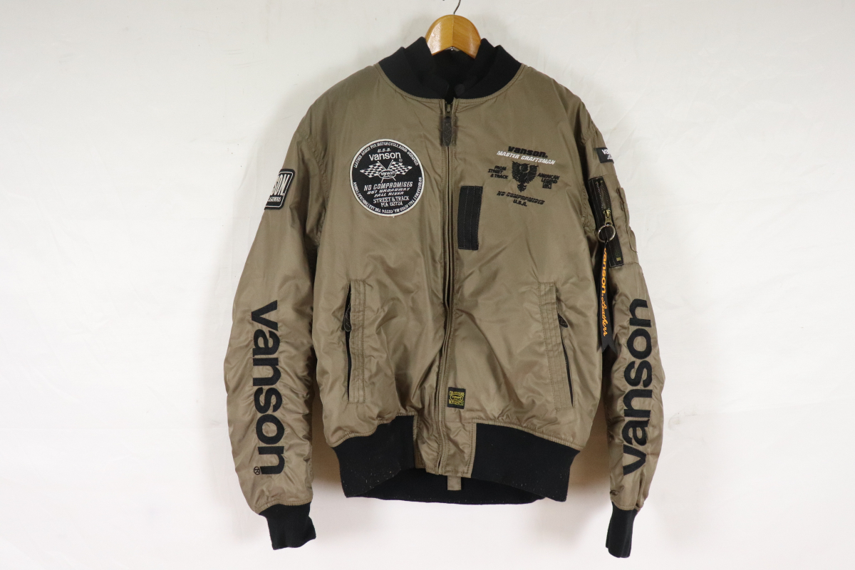 ■VANSON MA-1 バンソン ナイロンジャケット ベージュ XLサイズ_0JF_C0828-J006拍卖