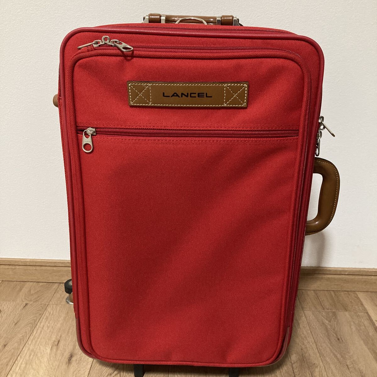 LANCEL ランセル スーツケース 旅行鞄 キャリーケース トランク 赤拍卖