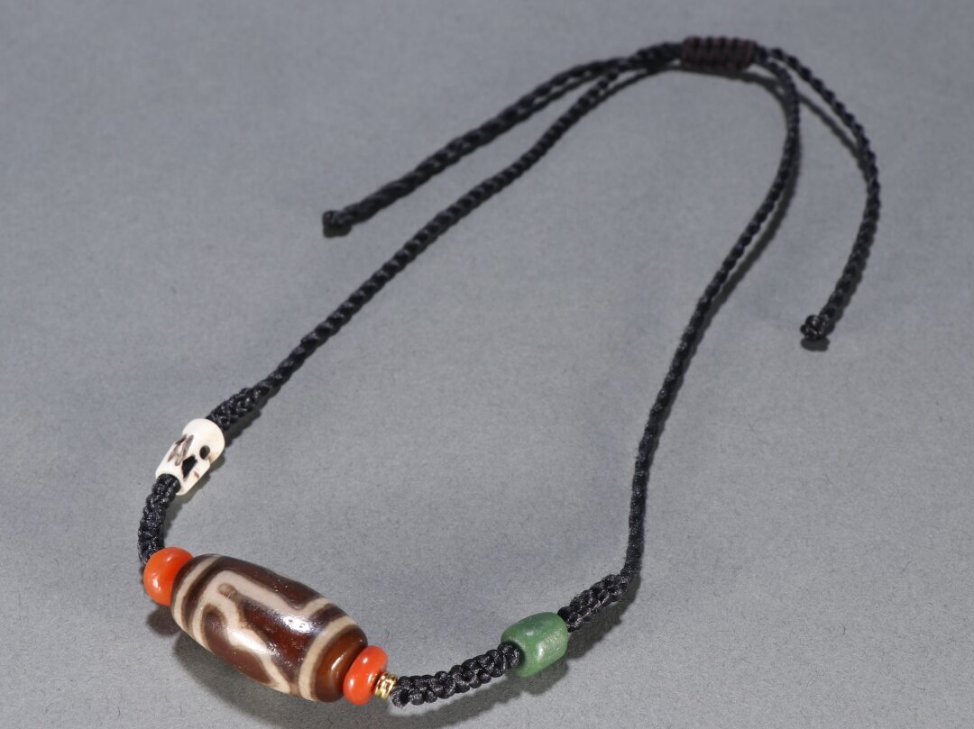 ▽鴻▽ 清朝時代 瑪瑙天珠掛件 時代物 中国古美術 骨董品拍卖