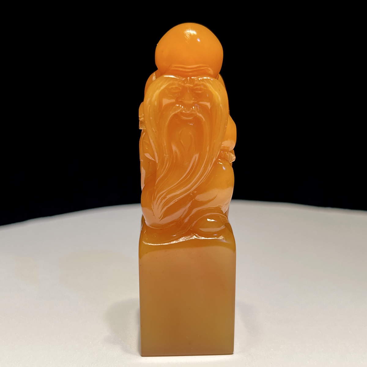 ▽鴻▽金石篆刻 寿山石 田黄石彫 寿星鈕素章 印材 時代物 中国古美術 骨董品拍卖