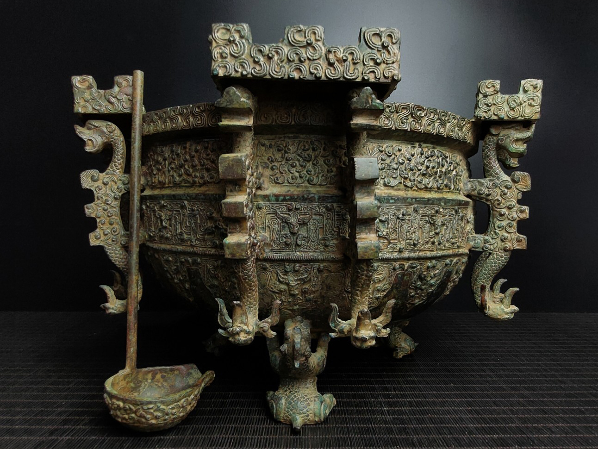 ▽鴻▽戦国時代 館蔵珍品 青銅器 氷鑑 時代物 中国古美術 骨董品拍卖