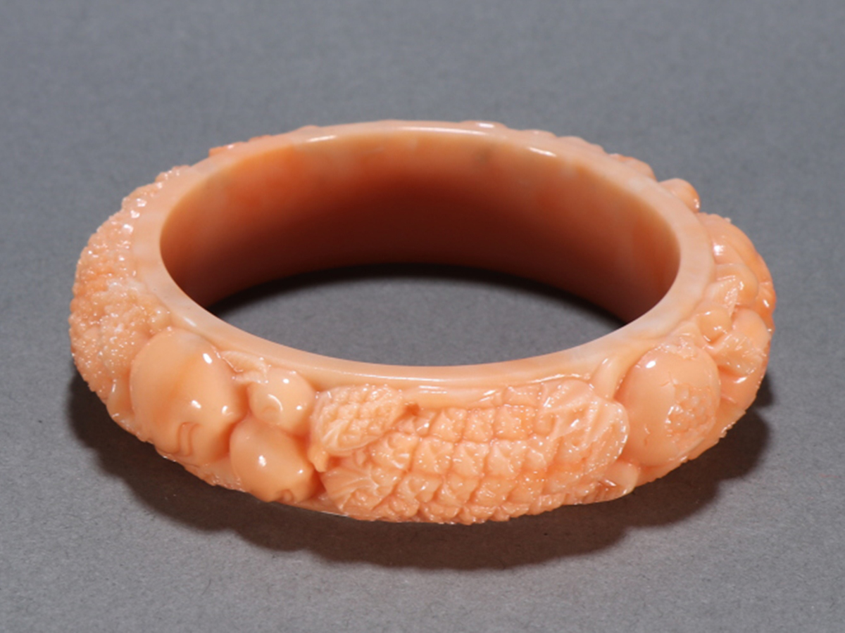 ▽鴻▽清時代 珍材 多子多福腕輪 時代物 中国古美術 骨董品拍卖