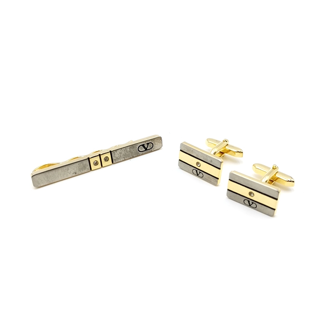 送料無料 美品 ヴァレンティノガラヴァーニ Valentino Garavani タイピン カフリンクス カフスボタン メンズ拍卖