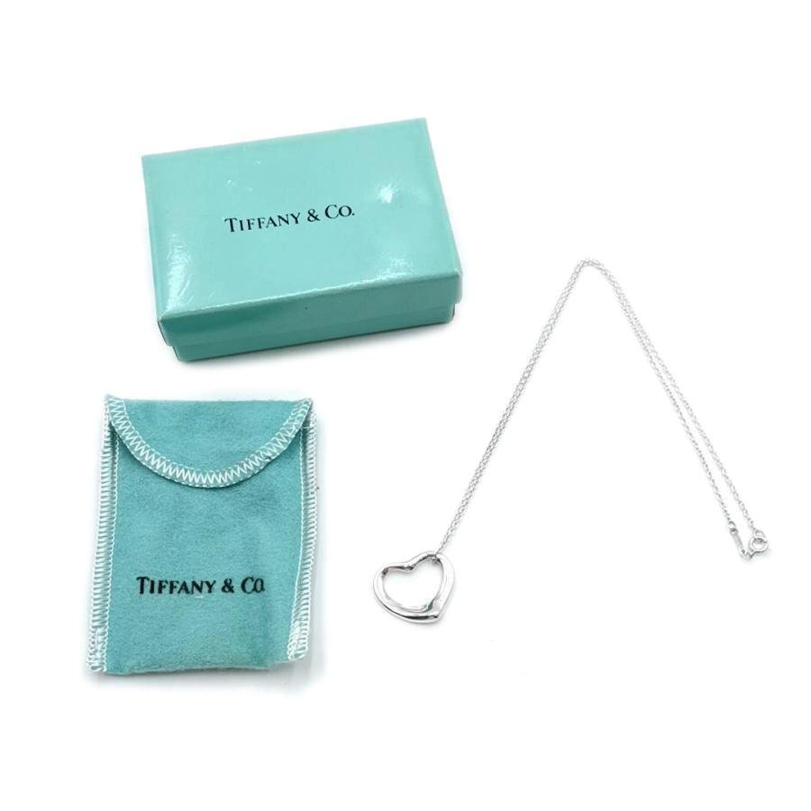 送料無料 ティファニー TIFFANY&Co. ネックレス ペンダント アクセサリー オープンハート シルバー925 レディース拍卖