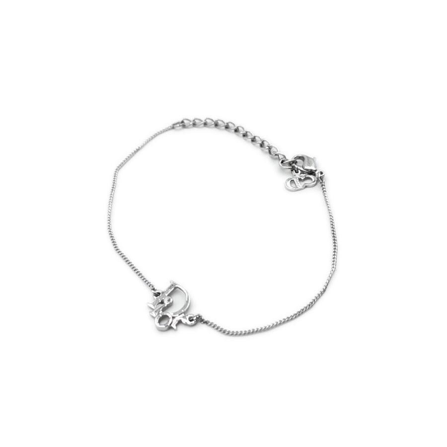 送料無料 超美品 クリスチャンディオール Christian Dior ブレスレット アクセサリー ロゴ シルバー系 レディース拍卖