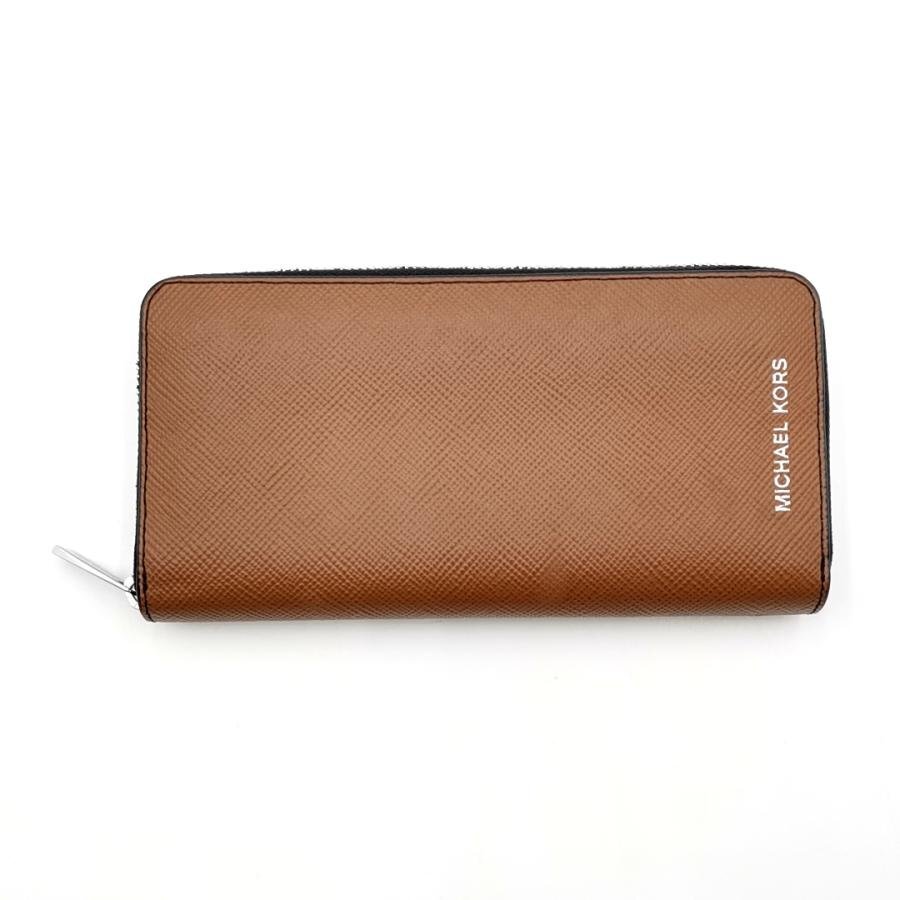 送料無料 超美品 マイケルコース MICHAEL KORS 長財布 財布 ラウンドファスナー レザー ハリソン レディース拍卖