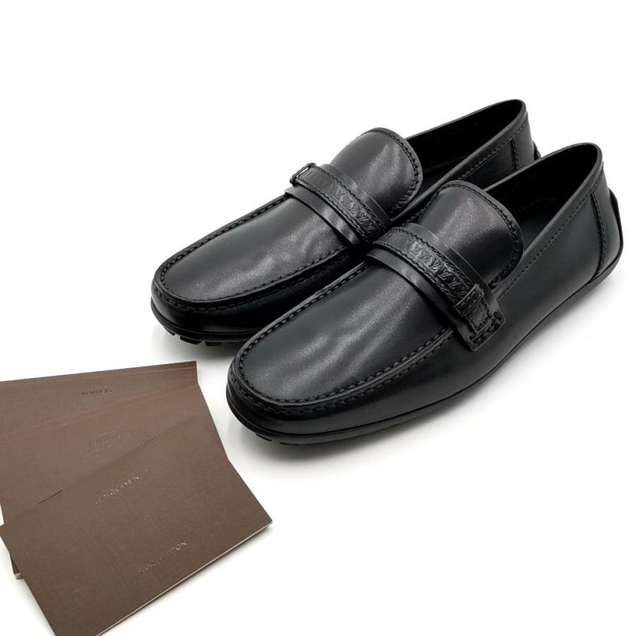 送料無料 超美品 ルイヴィトン LOUIS VUITTON ドライビングシューズ ローファー ビジネス レザー 7 伊製 メンズ拍卖