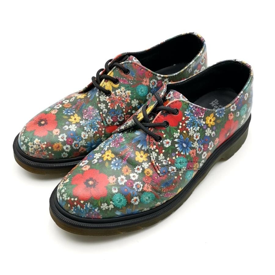送料無料 美品 ドクターマーチン Dr.Martens 3ホールブーツ 靴 シューズ 3EYE フローラルプリント UK6拍卖