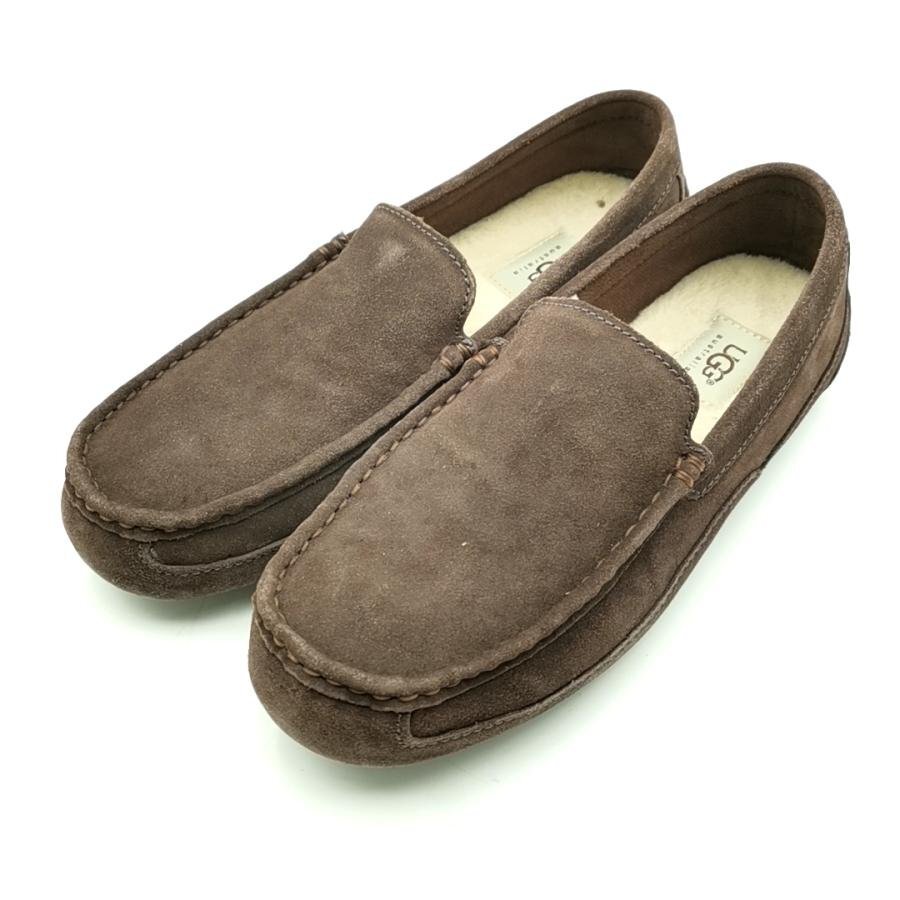 送料無料 美品 アグ オーストラリア UGG Australia ボア モカシン アルダー Alder スエード 26cm メンズ拍卖