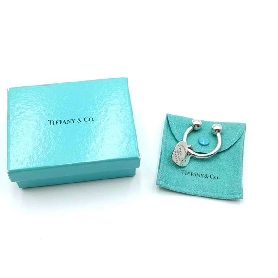 送料無料 超美品 ティファニー Tiffany&Co. キーリング キーホルダー プリーズリターントゥ シルバー レディース拍卖
