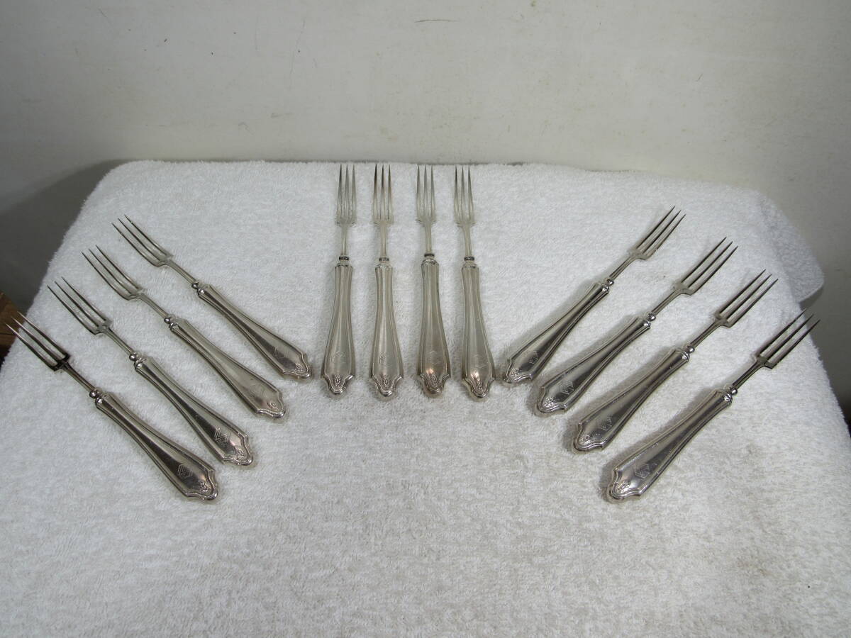 銀製 品フォーク MEIDI-YA 重さは50gいフォーク 重さが50g ナイフ F、R、S、N スプーン COMMUNTTY JAPAN 重さは70g 中古美形拍卖