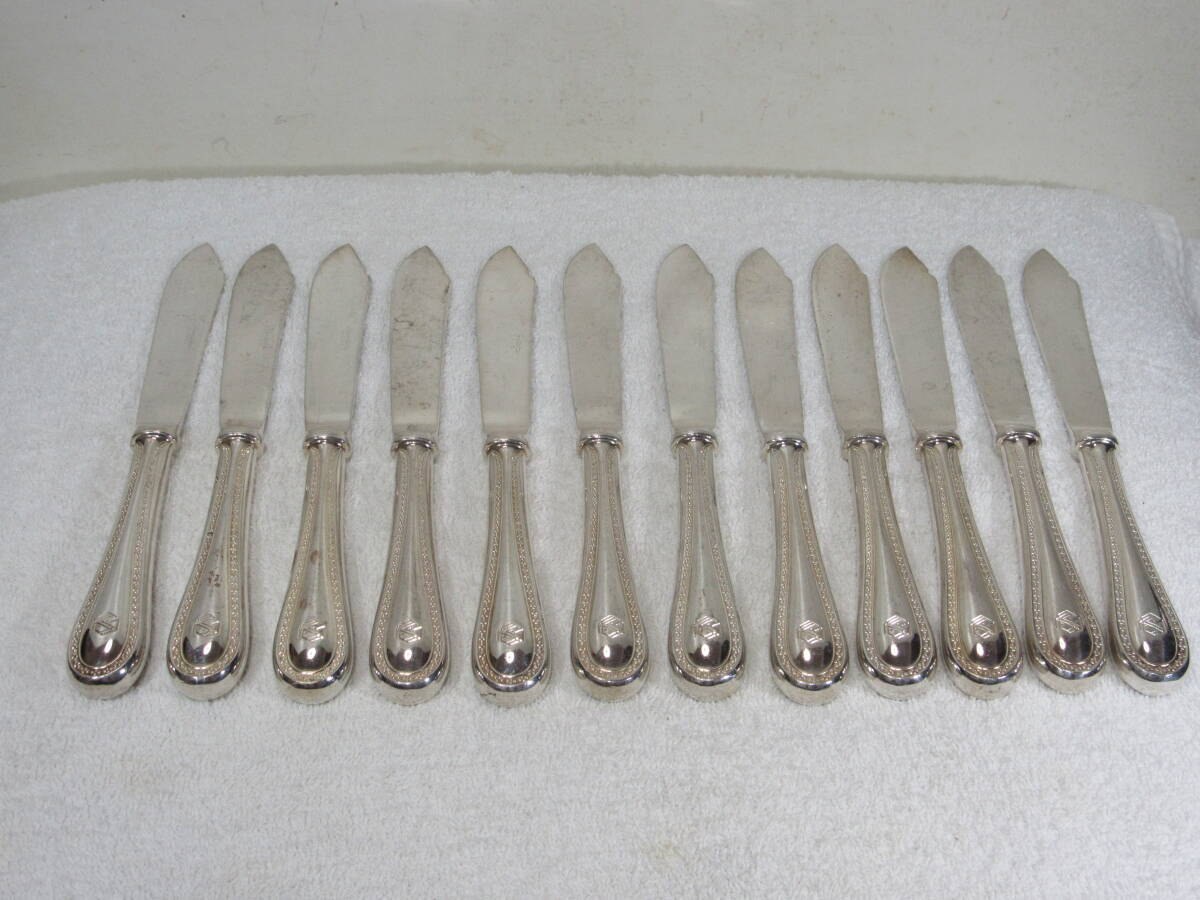 銀製品 ナイフ MEIDI-YA 重さは50g ナイフ E,R,N,S, AI LAPAN 12本 中古美形拍卖