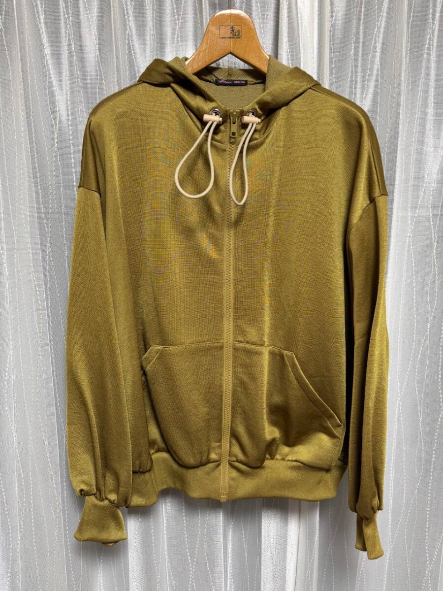 新品 RIEHATA × atmos pink ロゴ刺繍 スウェット ジャージ ZIP パーカー M 定価17,380円 ダンス コラボ拍卖