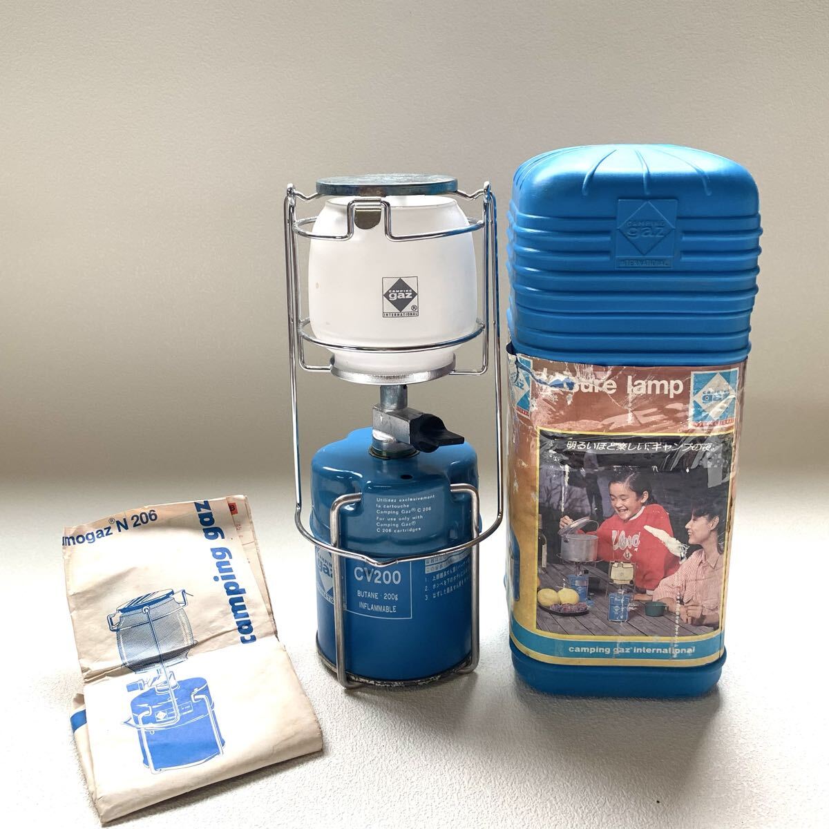 昭和レトロ camping gaz キャンピングガス レジャーランプ LUMOGAZ N 206 ガスランタン キャンプ アウトドア拍卖