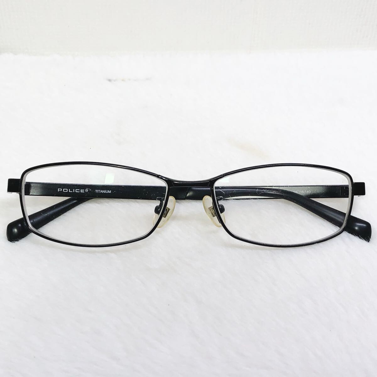POLICE ポリス VPL311J Col.0BK3 チタニウム 度入り 眼鏡 メガネ フレーム 54□16-140 度数不明拍卖