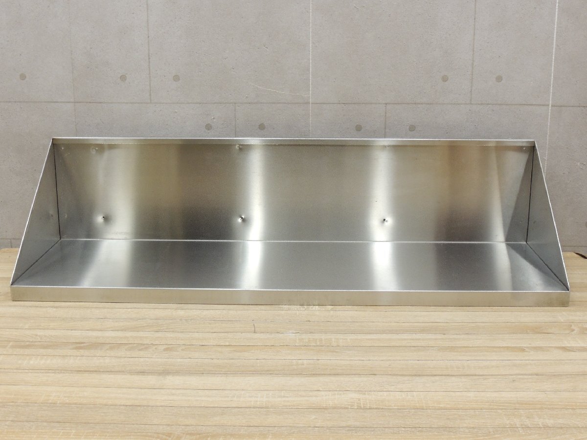 W2058■厨房用 棚■ステンレス製 壁掛け棚■三角棚■高さ(約)250mm×幅(約)1000mm×奥行(約)300mm拍卖