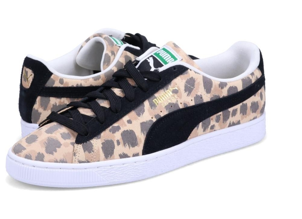 定価12100円 新品正規品 プーマ 大人気復刻モデル プーマ スエード アニマル ベージュレオパード 26.5㎝拍卖