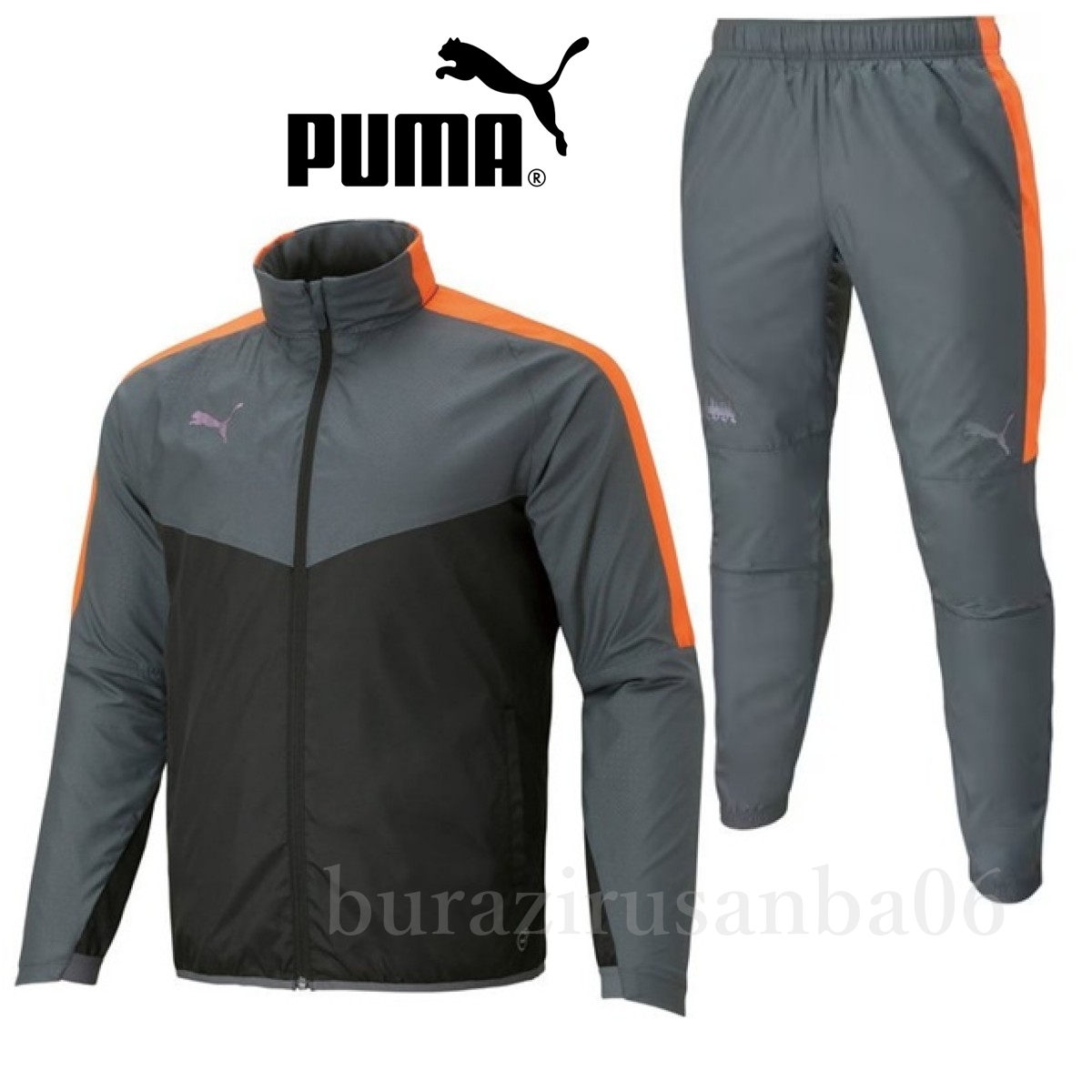 メンズ M 未使用 定価1.7万 PUMAプーマ 裏起毛 ウインドブレーカー ジャケット ウインドブレーカーパンツ 上下 セットアップ 防風 windCELL拍卖