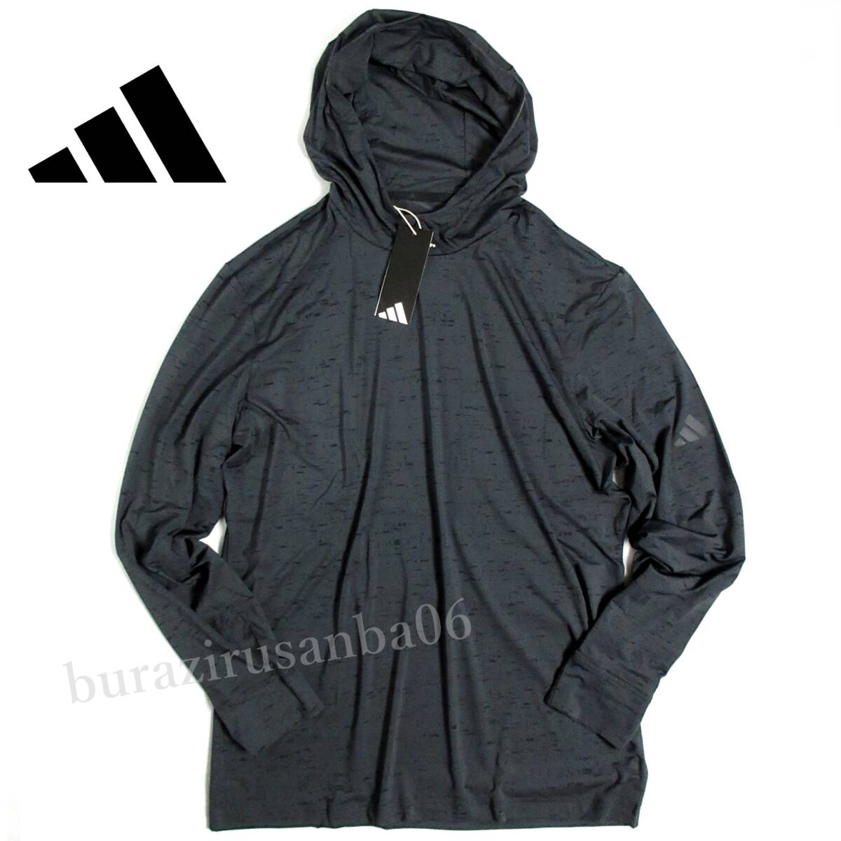 メンズ XL ◆未使用 定価8,250円 adidas GOLF アディダス ゴルフ 吸汗速乾 長袖 フーディー 薄手 パーカー ストレッチ ゴルフウェア IX2014拍卖