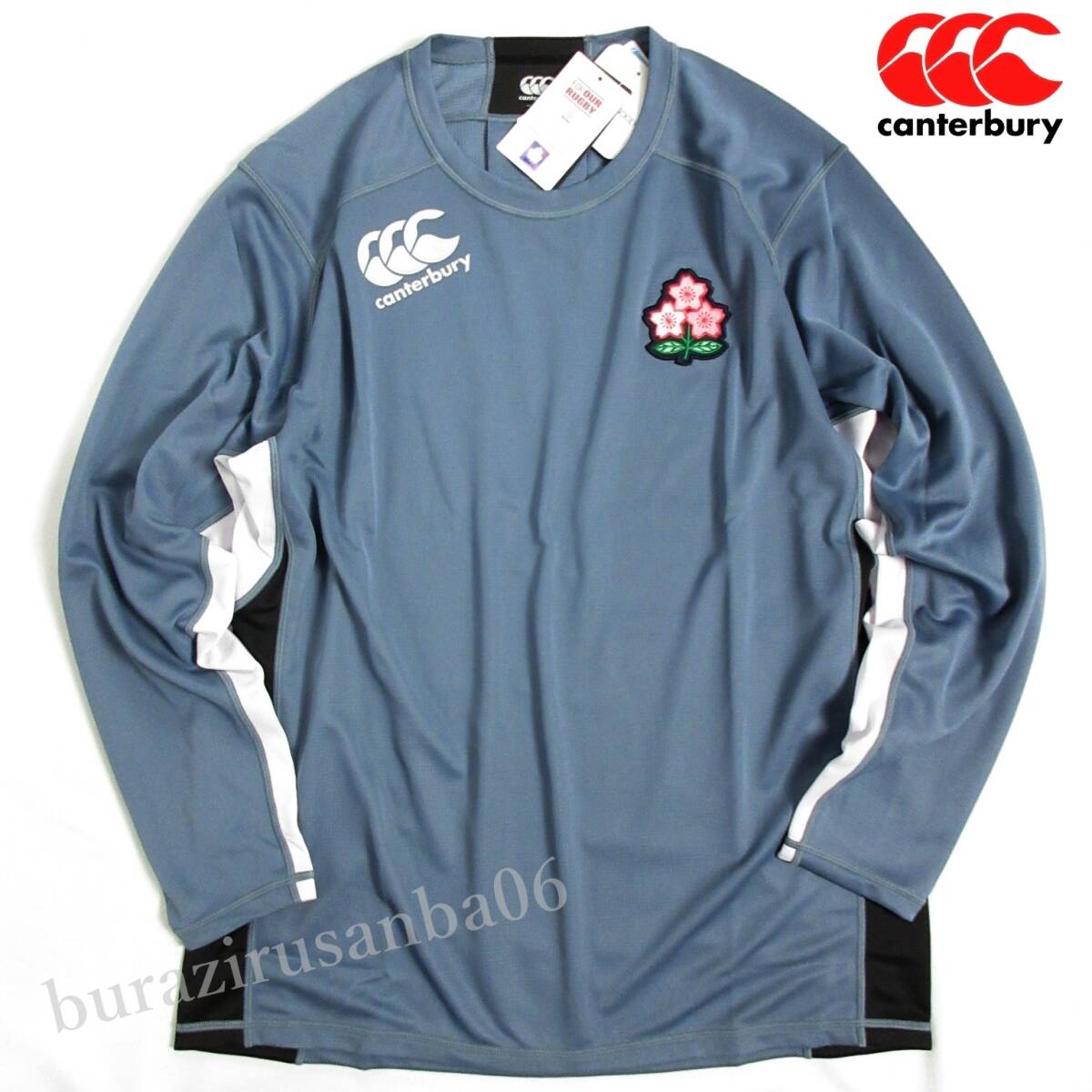 メンズ M 未使用 定価11,550円 カンタベリー ラグビー日本代表モデル ジャパン ロングスリーブ プラクティス 長袖 Tシャツ R44002JH-20拍卖