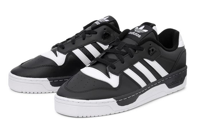 定価14300円 新品正規品 アディダス 大人気復刻モデル アディダス リバルリー ロウ 86 レザー ブラックXホワイト 27.5㎝拍卖