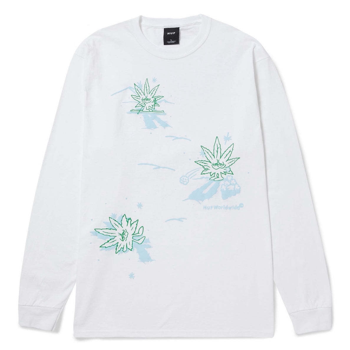 HUF Green Buddy Winter Things L/S T-Shirt White XXL Tシャツ拍卖