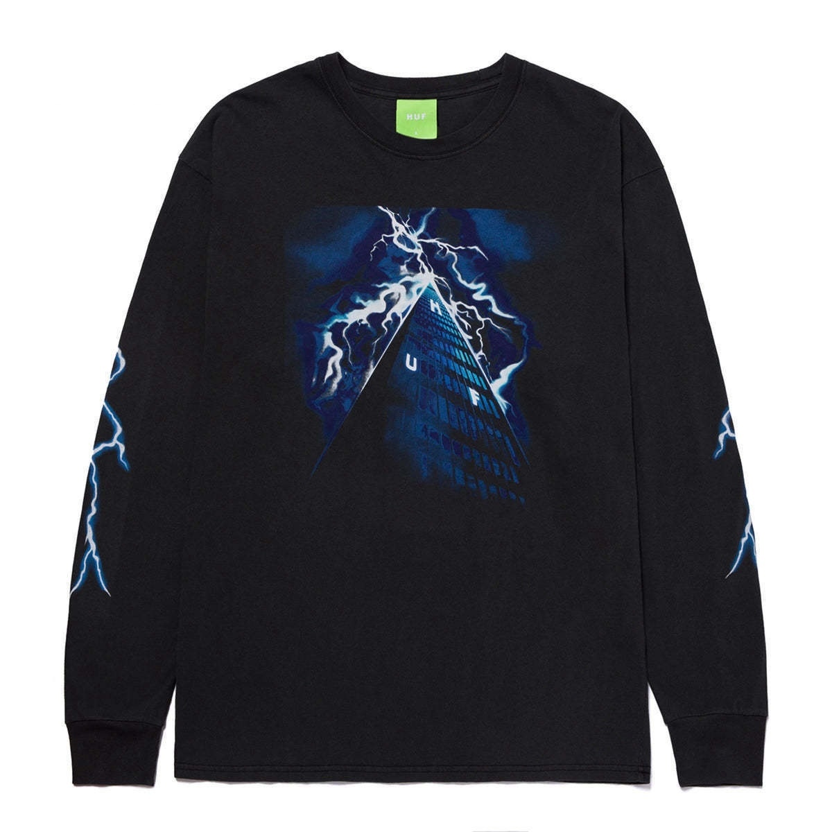 HUF Triangle Of Terror Washed L/S T-Shirt Black XXL Tシャツ拍卖