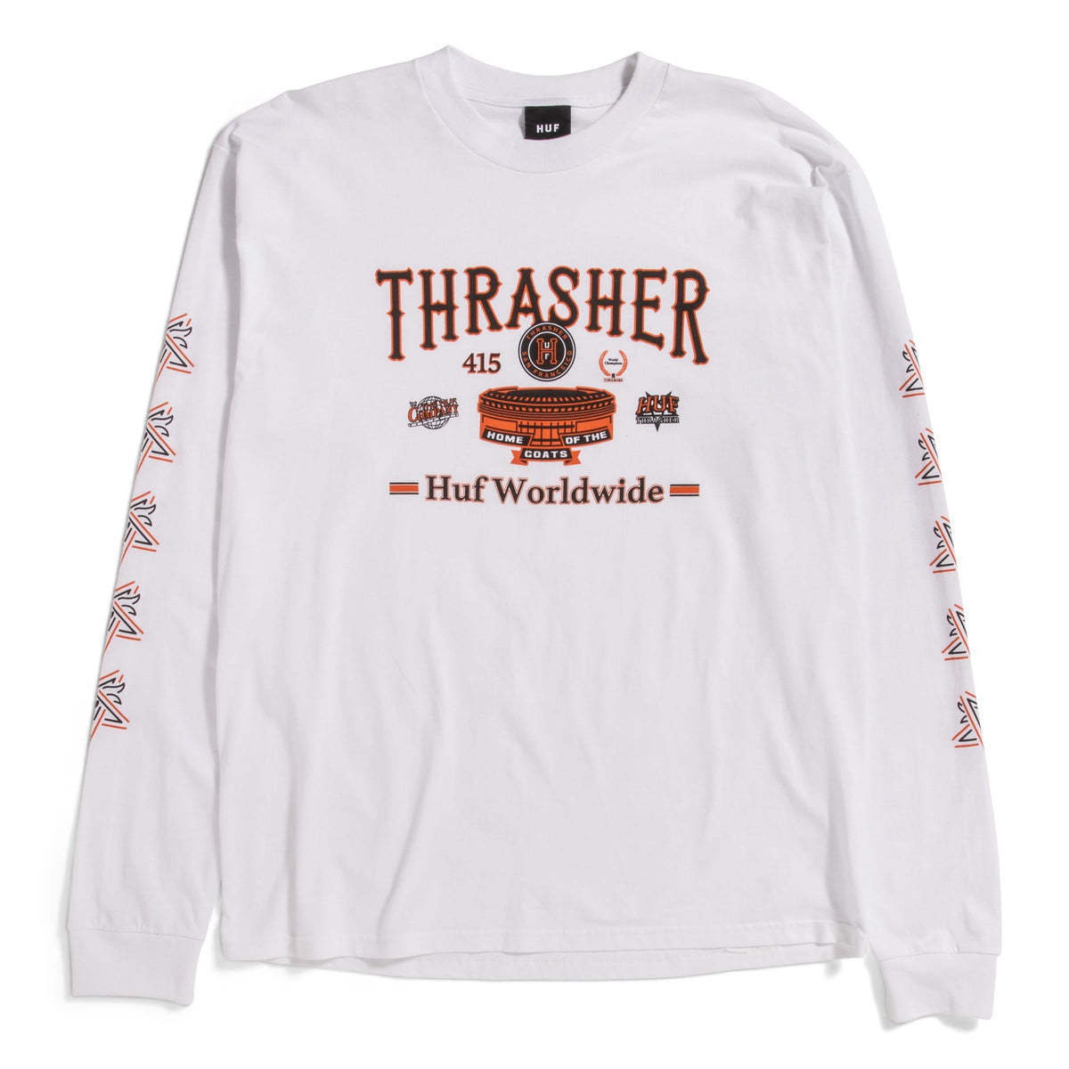 HUF Thrasher Monteray L/S T-Shirt White S Tシャツ拍卖