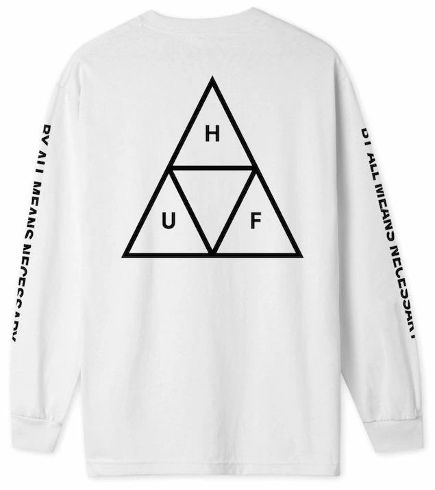 HUF Triple Triangle L/S T-Shirt White XL Tシャツ 拍卖