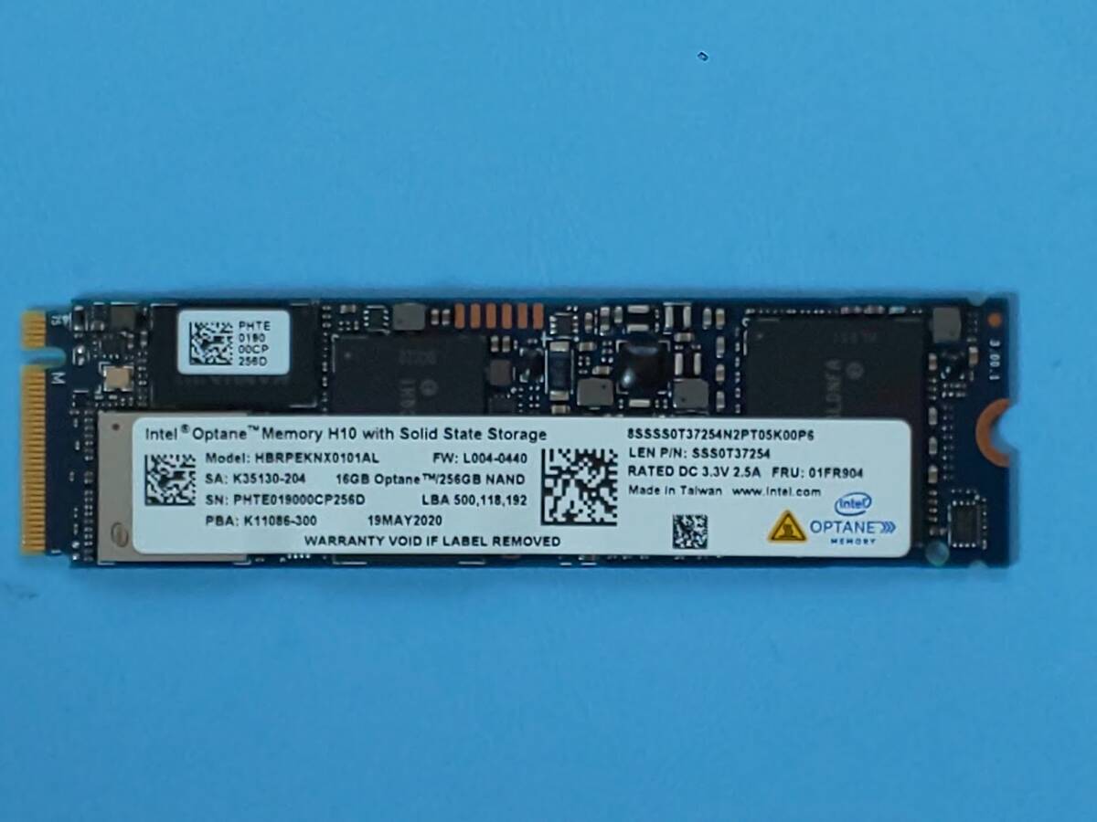 ●使用時間 68時間 NVMe SSD M.2 2280 Intel Optane Memory 256GB 作動確認中古品 NO77●拍卖