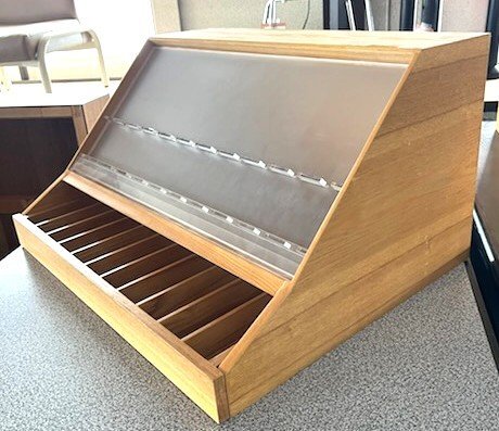 ★ 76173 ディスプレイ用 販売台 スプーンフォーク展示用 11本 無印 幅58x奥行45x高さ31cm 中古美品 ★拍卖