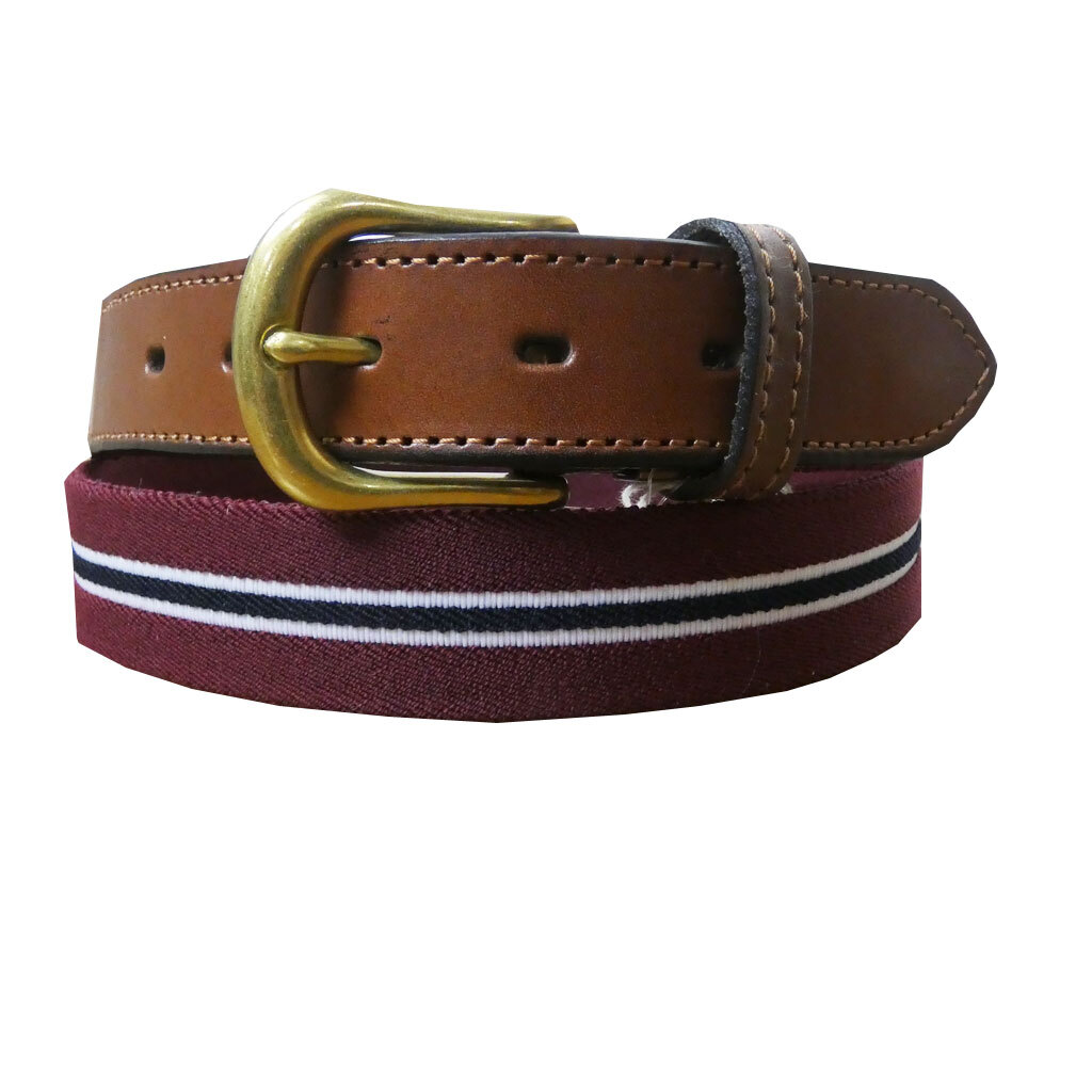 先革カジュアル ゴムベルト エンジ系 002 フリーサイズ拍卖