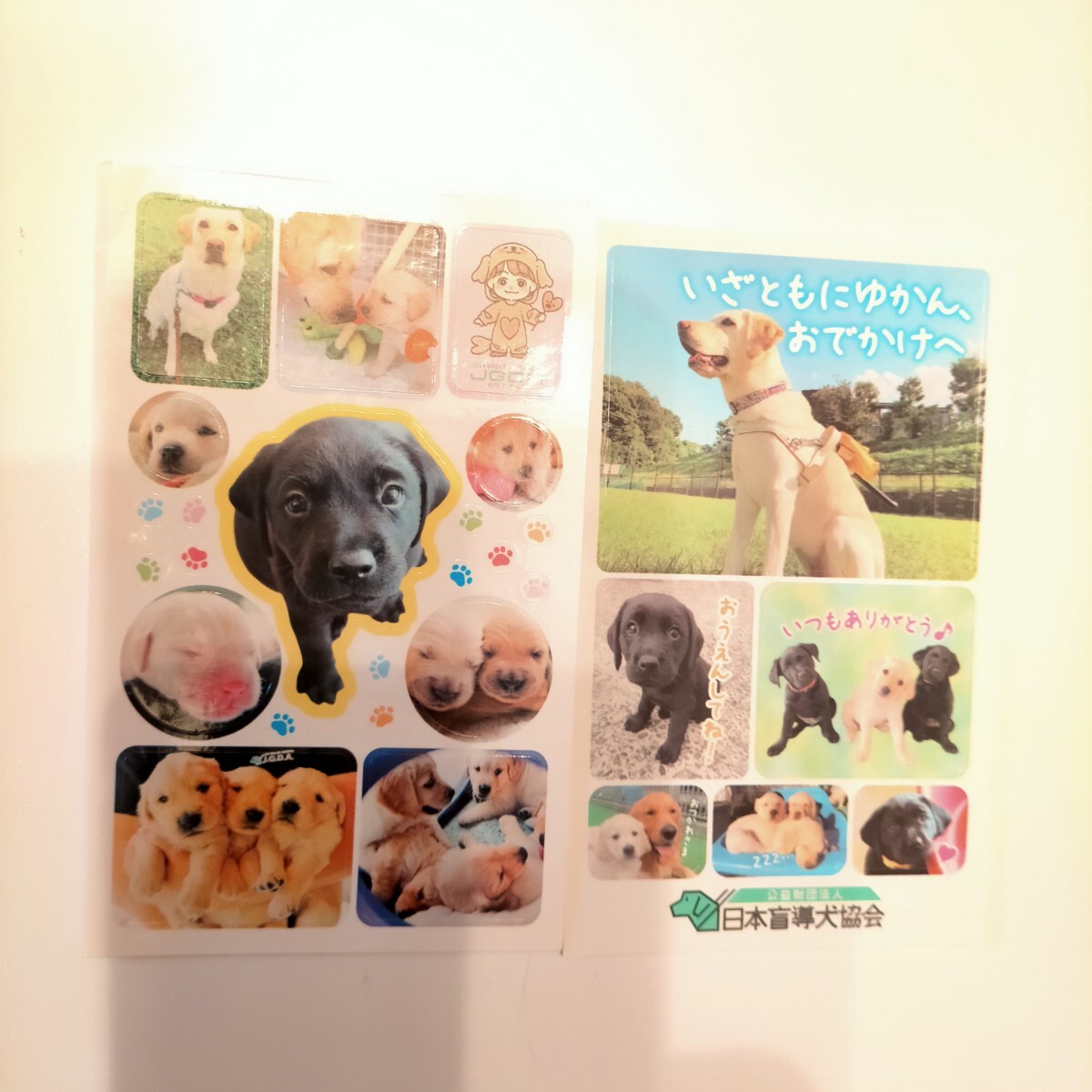 日本盲導犬協会  シール2種   7枚   ミニレターでお送りできます拍卖
